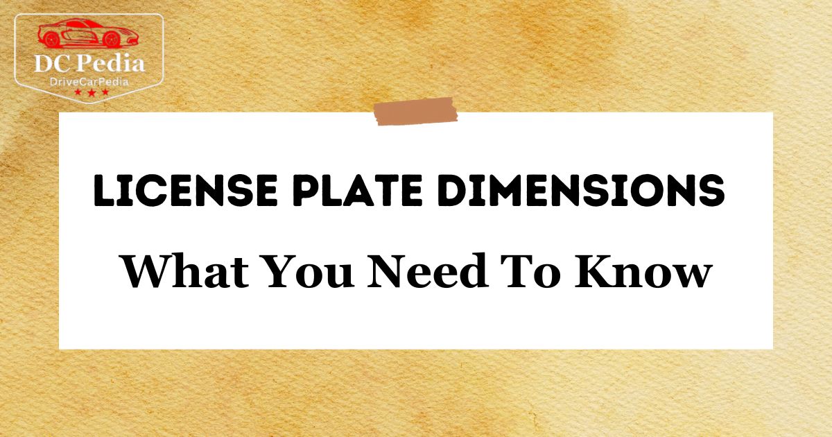 License Plate Dimensions